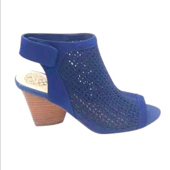 Vince Camuto Dastana Blue Sandals Peep toe sz 9 - Picture 6 of 10